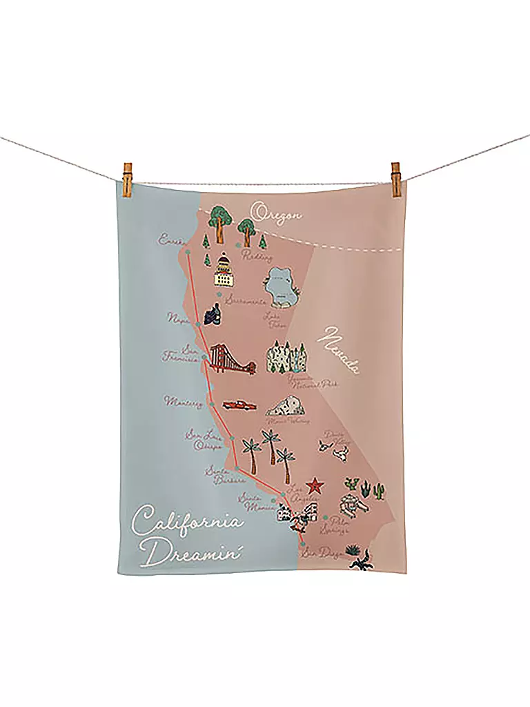 CHIC.MIC Geschirrtuch 50x70cm California Dream bunt