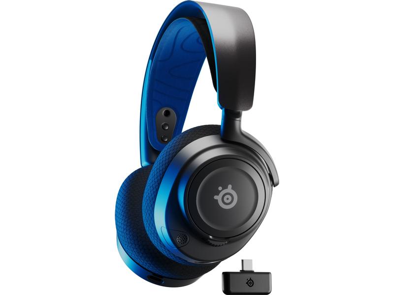 Steel Series Headset Arctis Nova 7P Blau/Schwarz Kabelloses Gaming-Headset mit Surround-Sound
