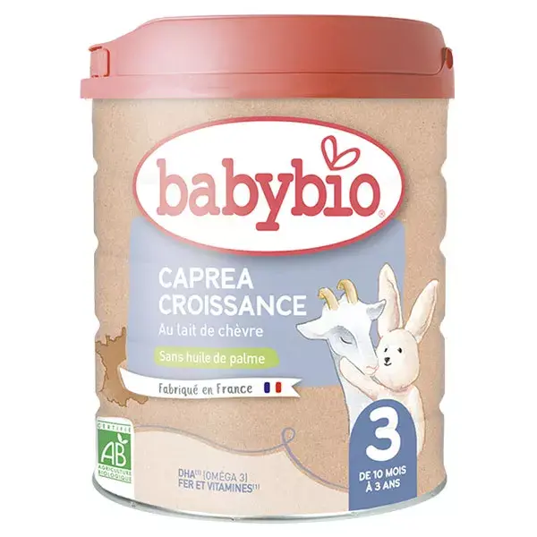 Leite de cabra orgânico Babybio Caprea, 3ª etapa, 800g