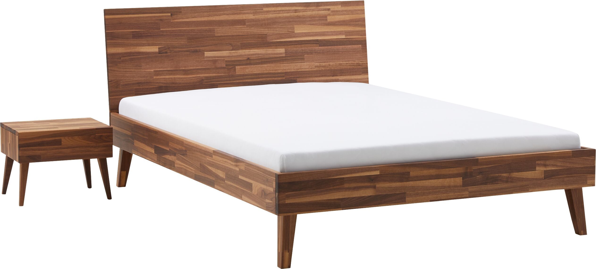 CARA Bett - Nussbaum / B: 120.0 cm x T: 200.0 cm