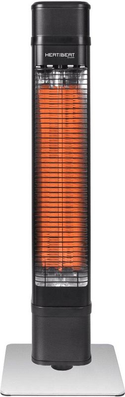 Eurom - Heat and Beat Tower 2200 - Infrarood Verwarming - Zwart - Stijlvol Ontwerp