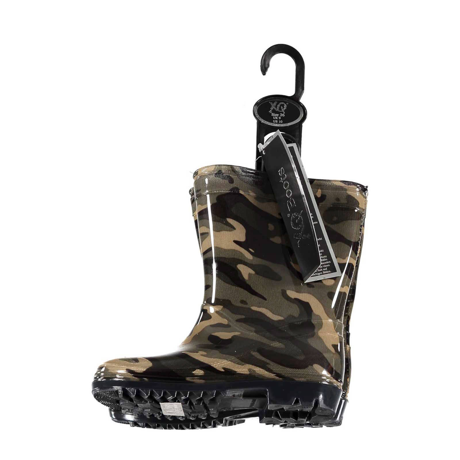 XQ regenlaarzen met camouflageprint groen