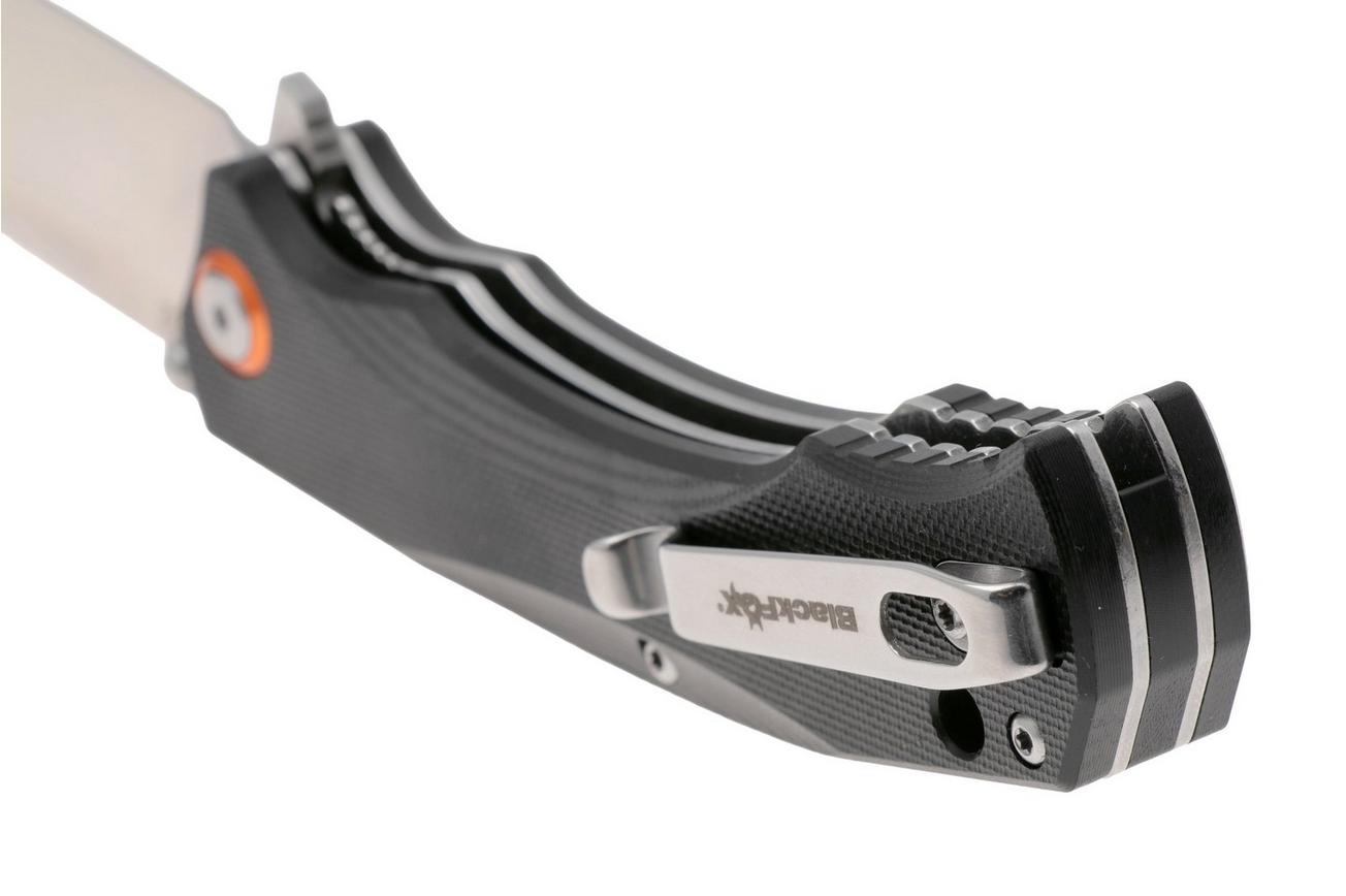 Black Fox BF-782 OR, Satin D2, Black G10, zakmes