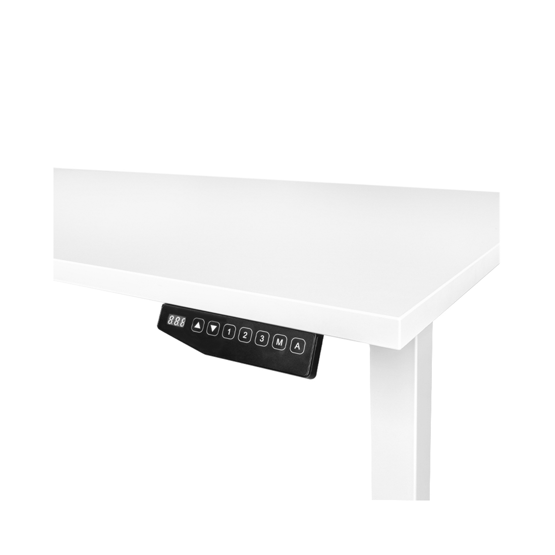 CONTINI höhenverstellbarer Bürotisch 160 x 80 cm weiss / Gestell weiss