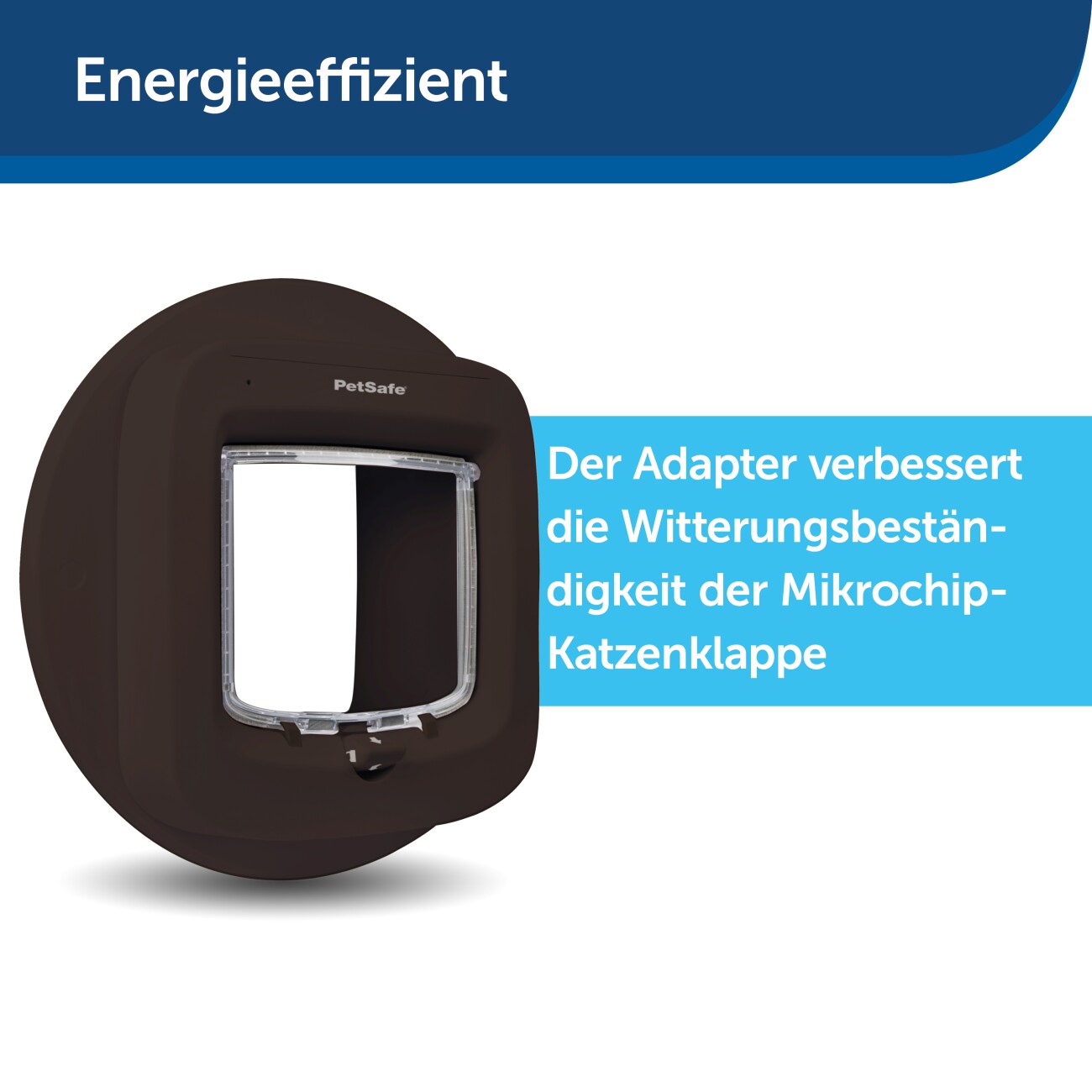 PetSafe Einbauadapter für Mikrochip Katzenklappe braun