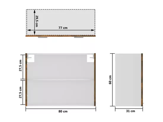 Armoire en verre suspendue 