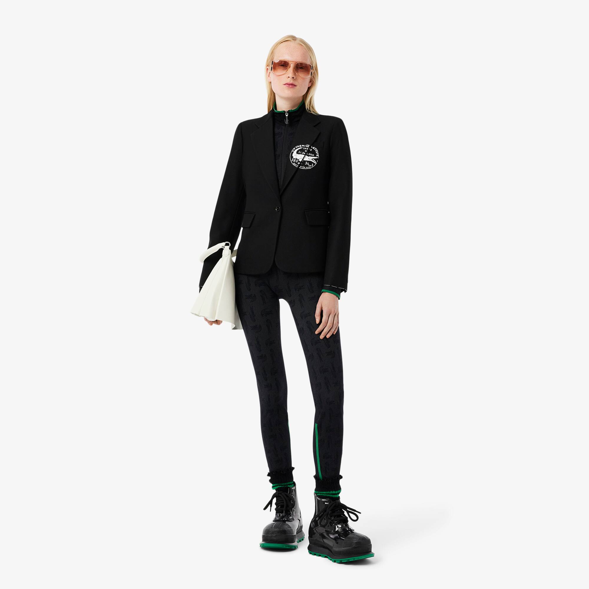Blazer en twill Défilé AH24 Noir