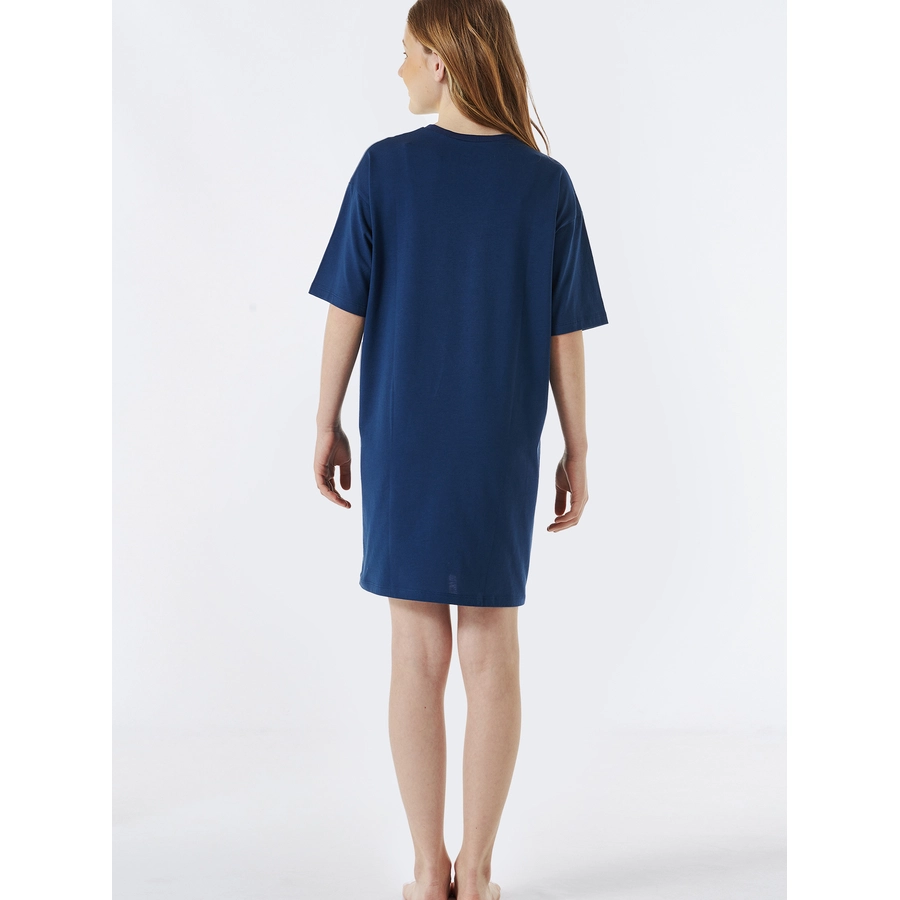 Schiesser Nachthemd Organic Cotton nachtblau