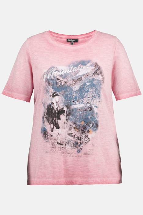 Trachten-Shirt, Berge, Classic, Rundhals, Halbarm