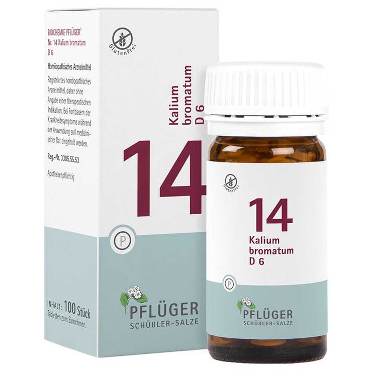 Biochemie Pflüger 14 Kalium bromat.D 6 Tabletten, 100 St