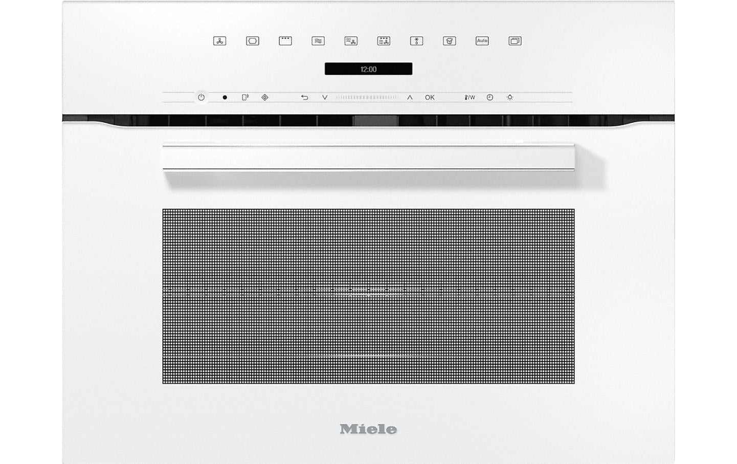 Einbaubackofen mit Mikrowelle H 7240-60 BM Weiss<br>Einbau-Backofen mit Mikrowelle und Automatikprogrammen