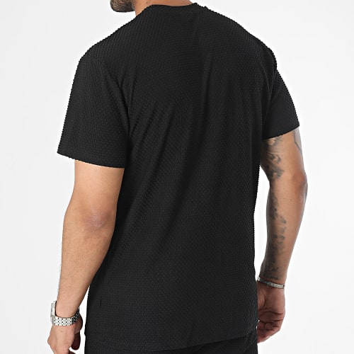 Ensemble Tee Shirt Et Short Jogging Noir