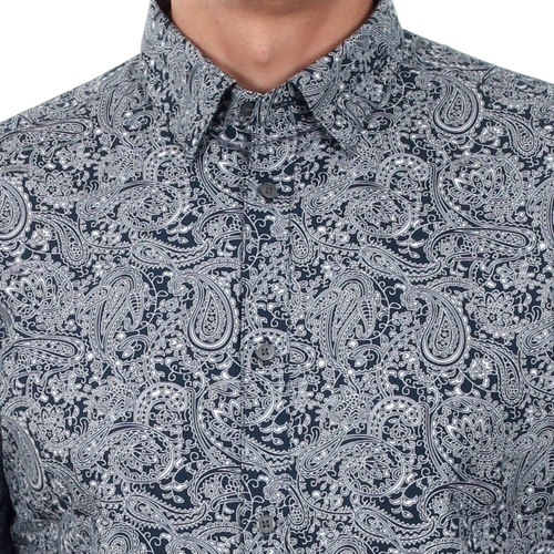 Jack & Jones - 12141868 JPRANTONIO SHIRT L/S LTD NAVY BLAZER/WHITE FL Azul