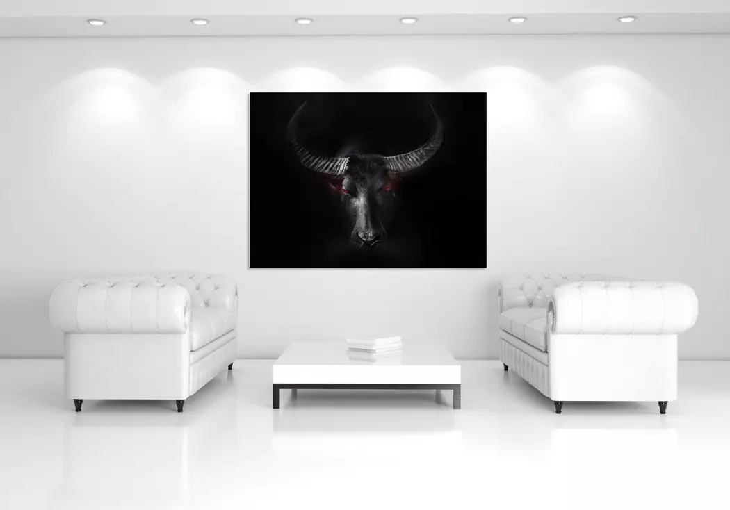 Wandbild 100 x 135 cm Black Taurus