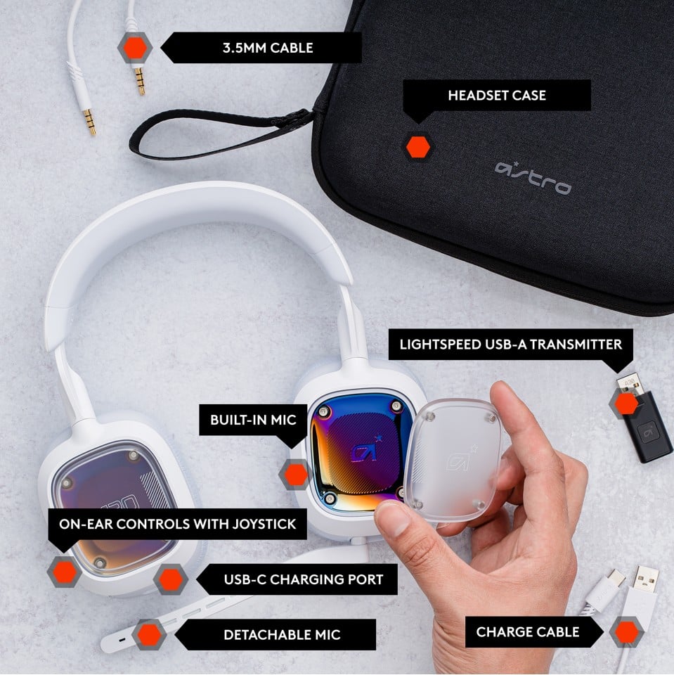 Astro - A30 Trådløst Gaming Headset til PlayStation - Hvid/Lilla