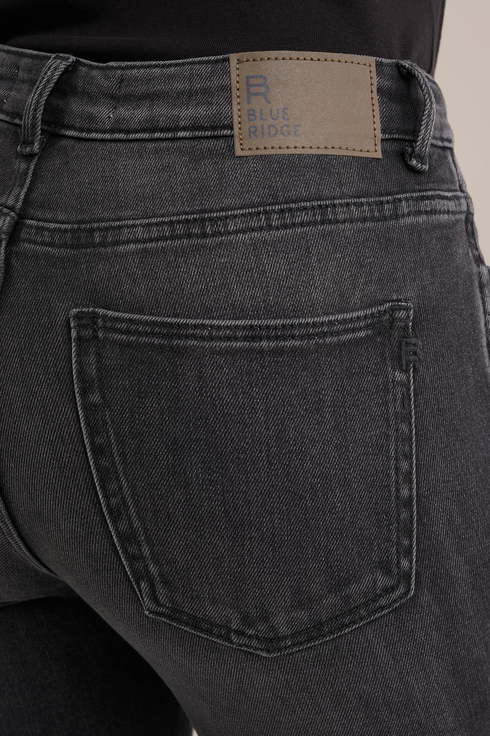 mid rise skinny jeans met stretch Blue Ridge Zwart