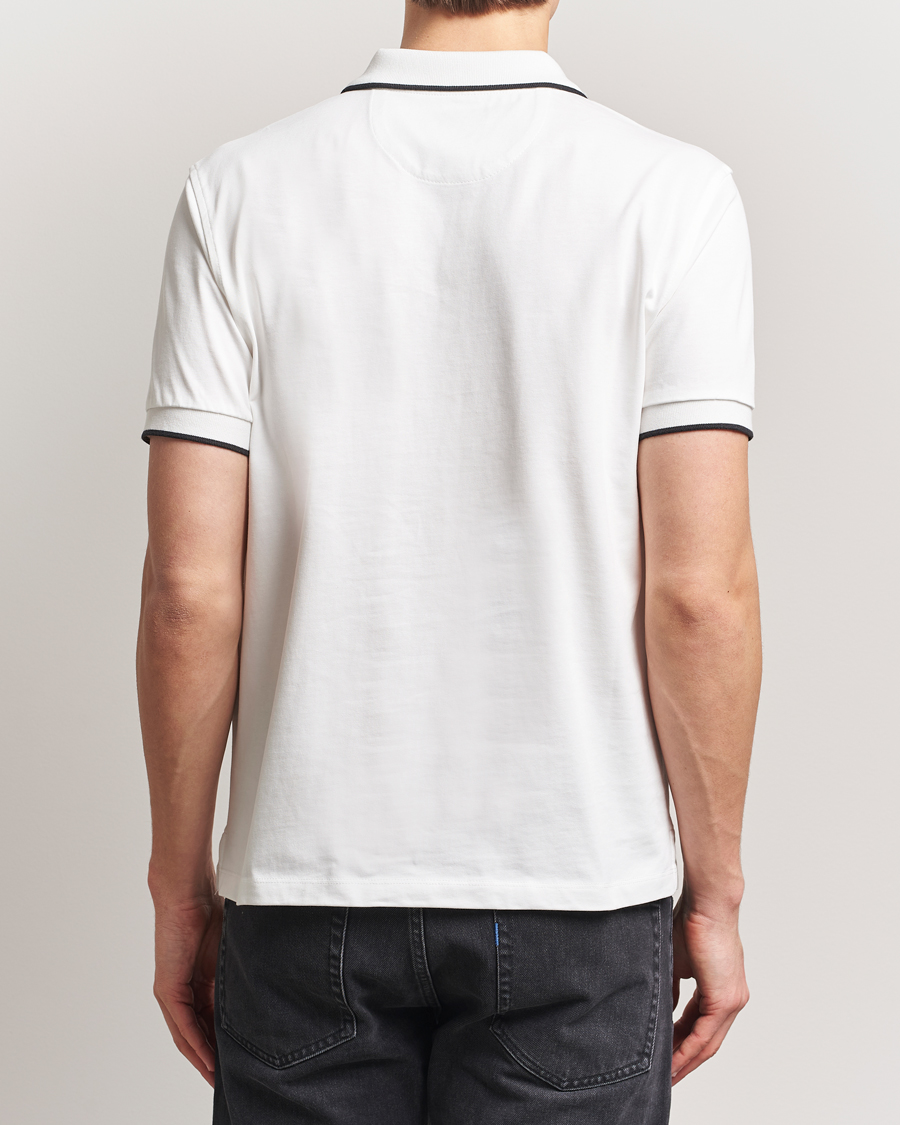 Baracuta Short Sleeve Cotton Jersey Polo Ivory
