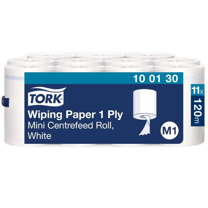 Tork 100130 Advanced 415 minirollen 1-lgs wit 120 mtr x 22 cm doos à 11 rol (100130)