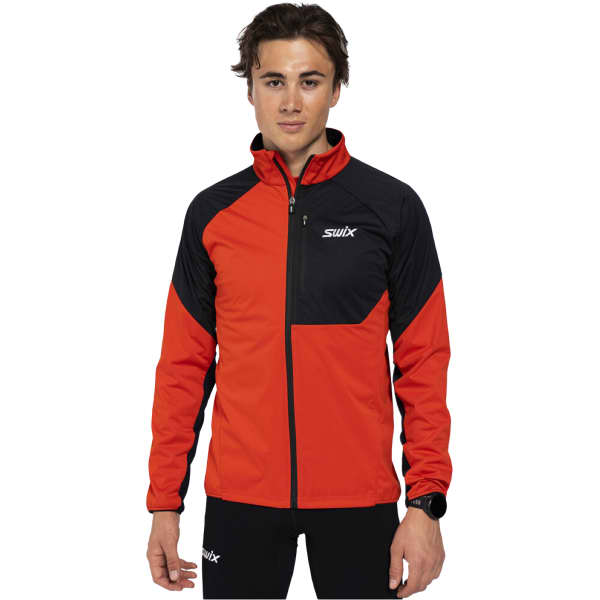Veste ski de fond SWIX FOCUS WIND JACKET FIERY RED/BLACK