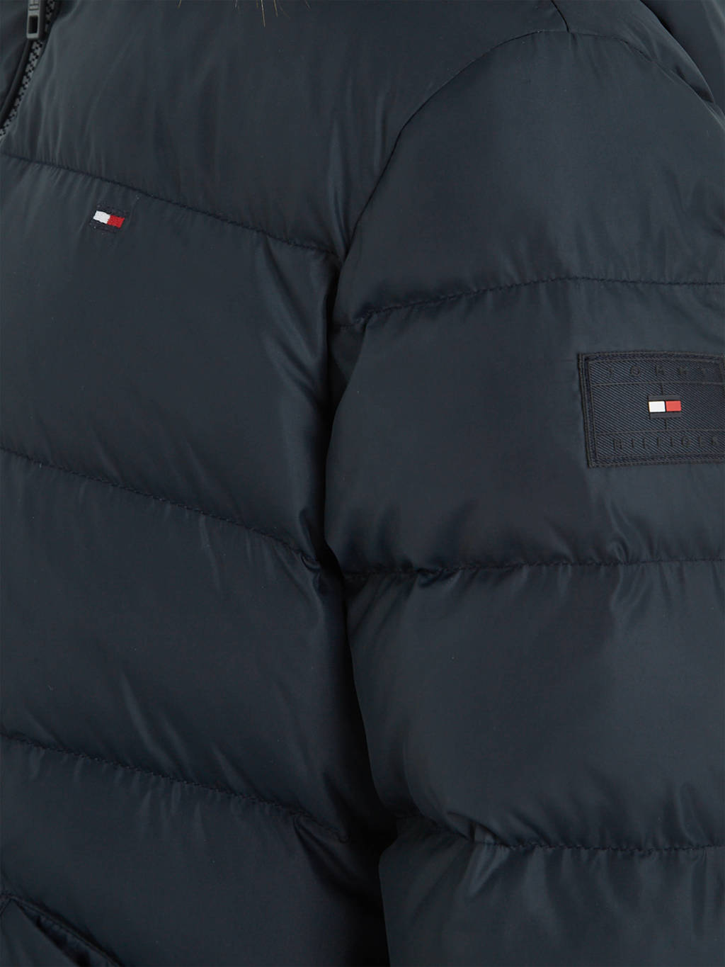 Tommy Hilfiger gewatteerde winterjas ESSENTIAL DOWN van polyester donkerblauw