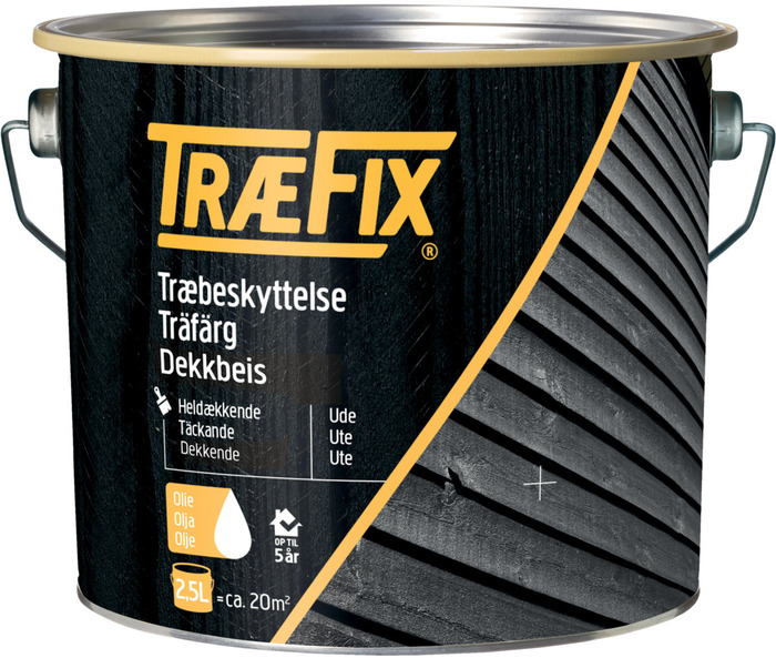 Træbeskyttelse heldækkende sort 2,5 l - Træfix