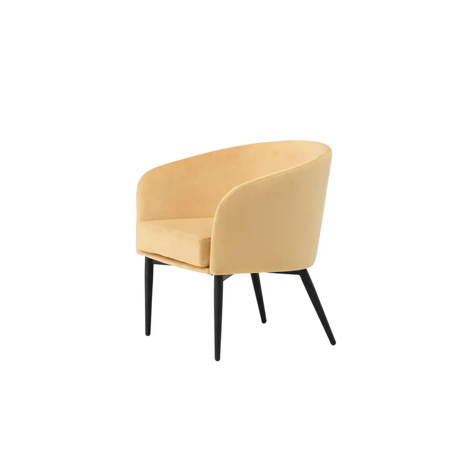 Fauteuil Geel Velvet - 66x64x70cm - Fluffy