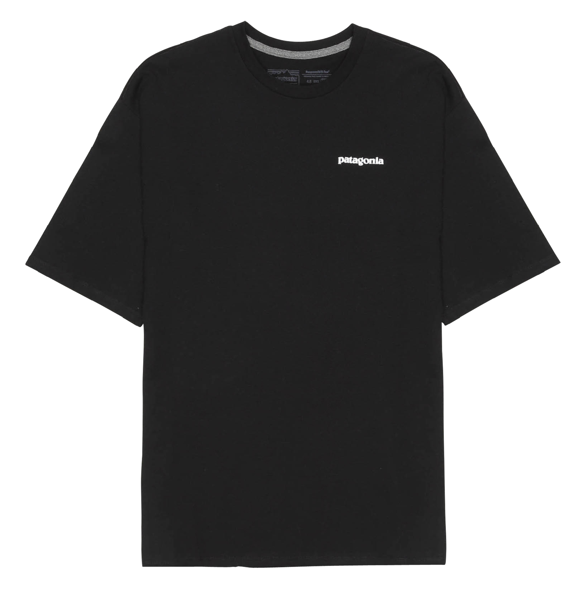 Tee-shirt col rond regular-fit sérigraphié en coton mélangé | Noir
