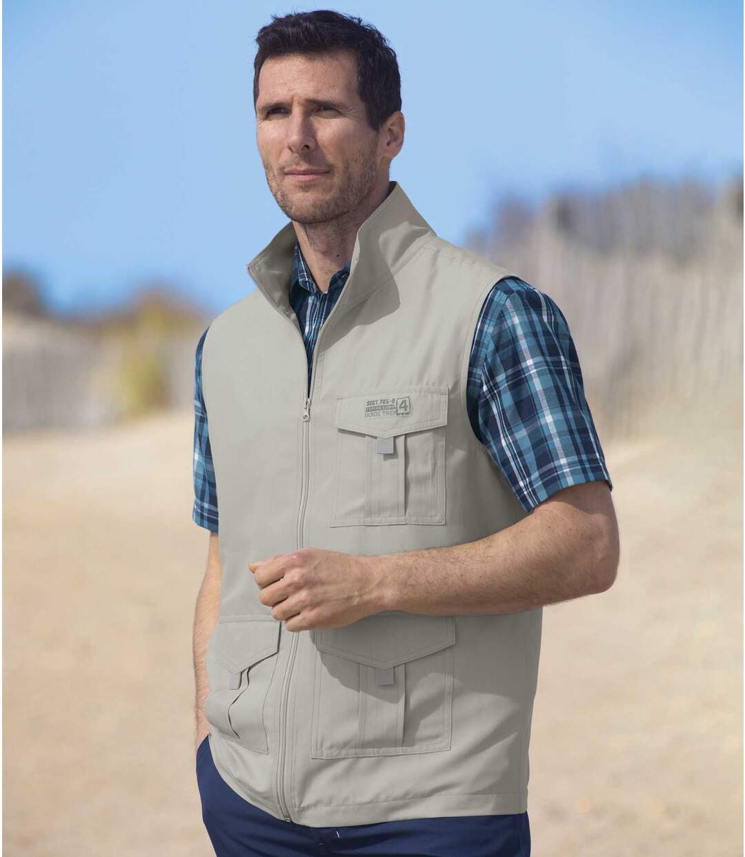 Gilet Reporter Zippé Sans Manches