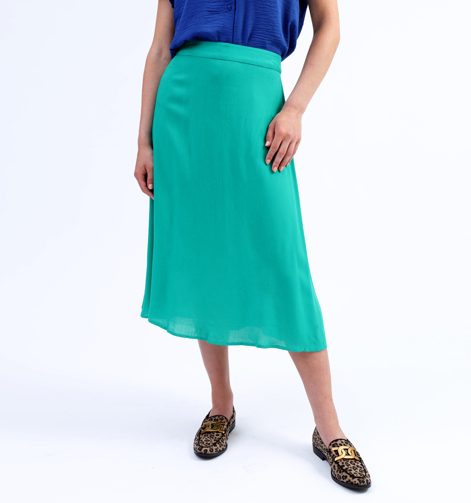 Midi rok groen