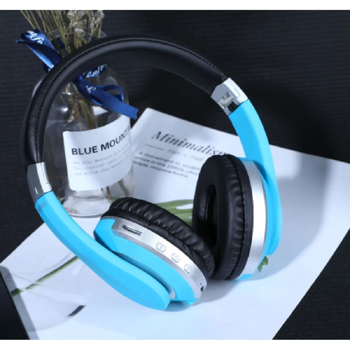 Universal Casque Bluetooth bleu