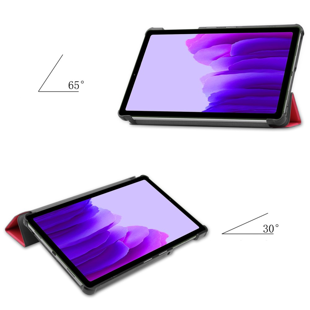 Samsung Galaxy Tab A7 Lite Leder Tasche Smart Cover Hülle - Rot