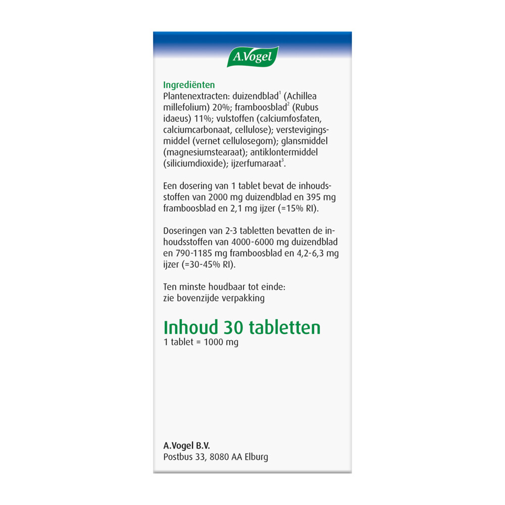 A.Vogel Menstruatie 30 tabletten