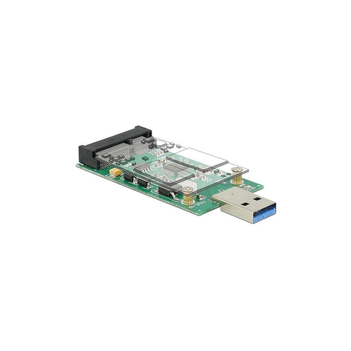 DeLOCK USB 3.0 til mSATA konverter, 5Gb/s, 1xUSB type A ha, 1xmSATA