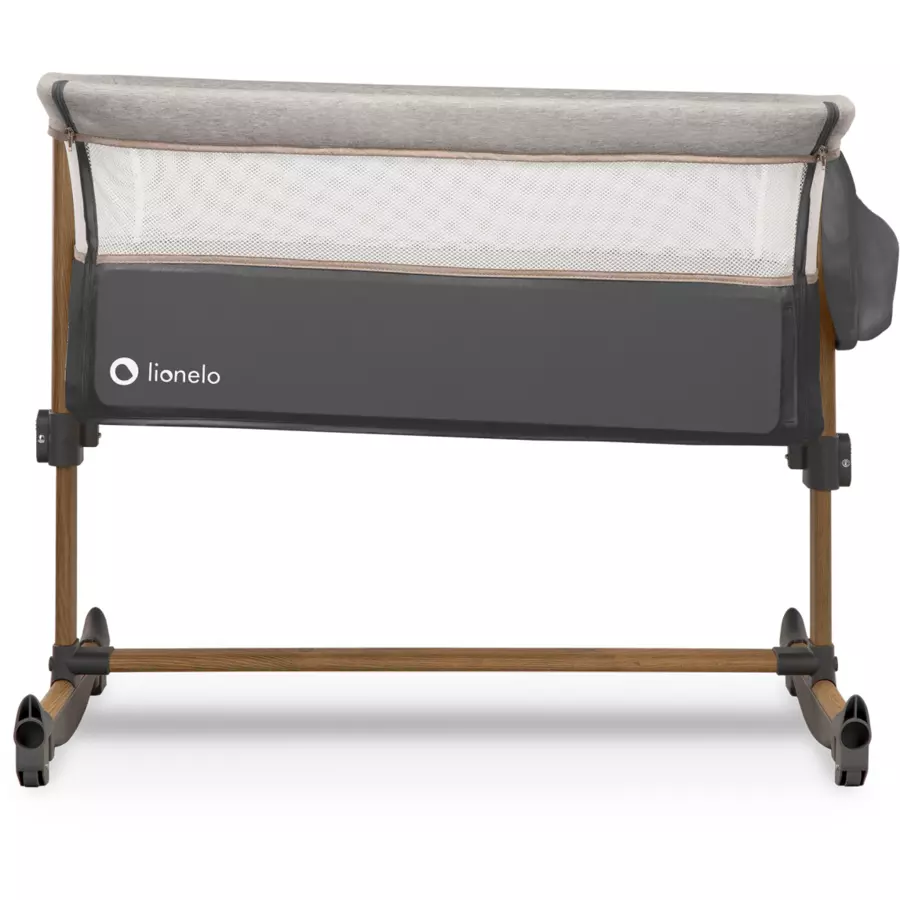 lionelo Beistellbett Leonie grey stone