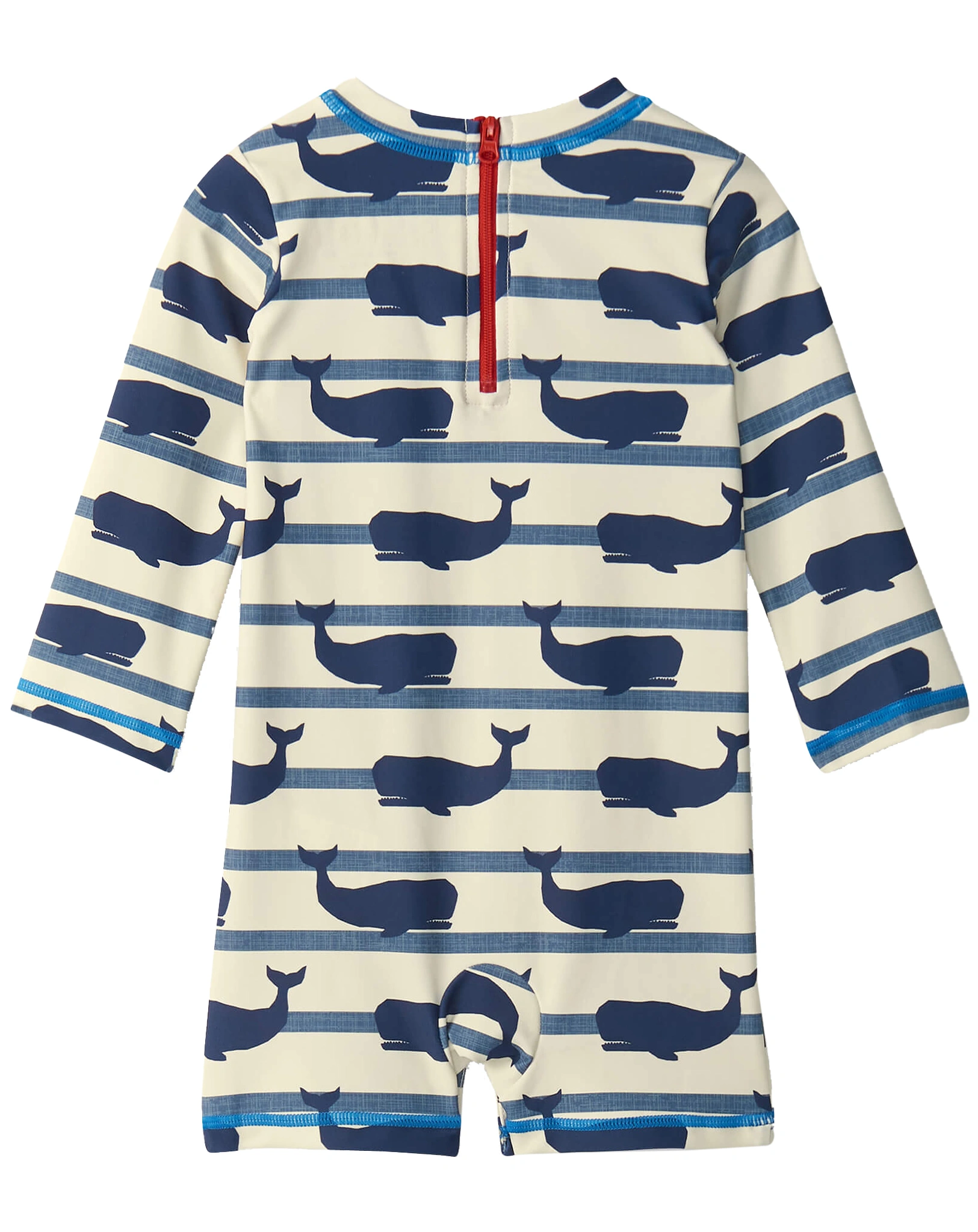 Langarm-Schwimmanzug NAUTICAL WHALE in weiß