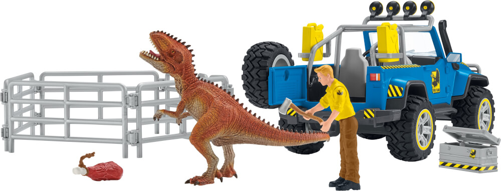 schleich® 41464 Geländewagen mit Dino-Außenposten