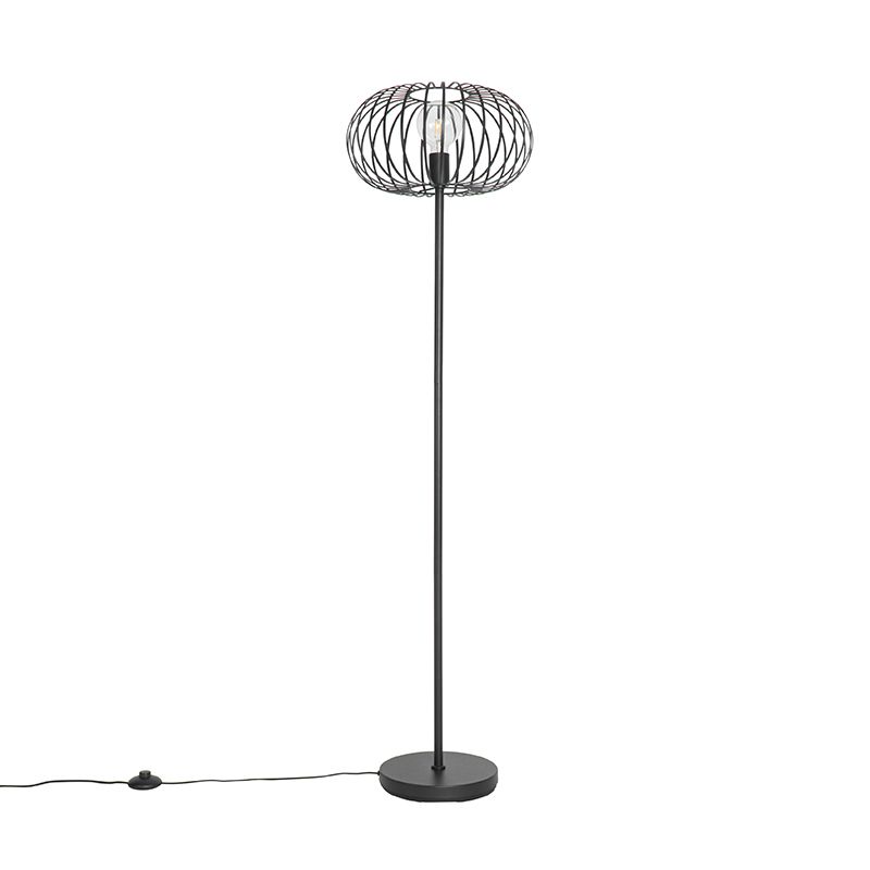 Design vloerlamp zwart draad - Johanna