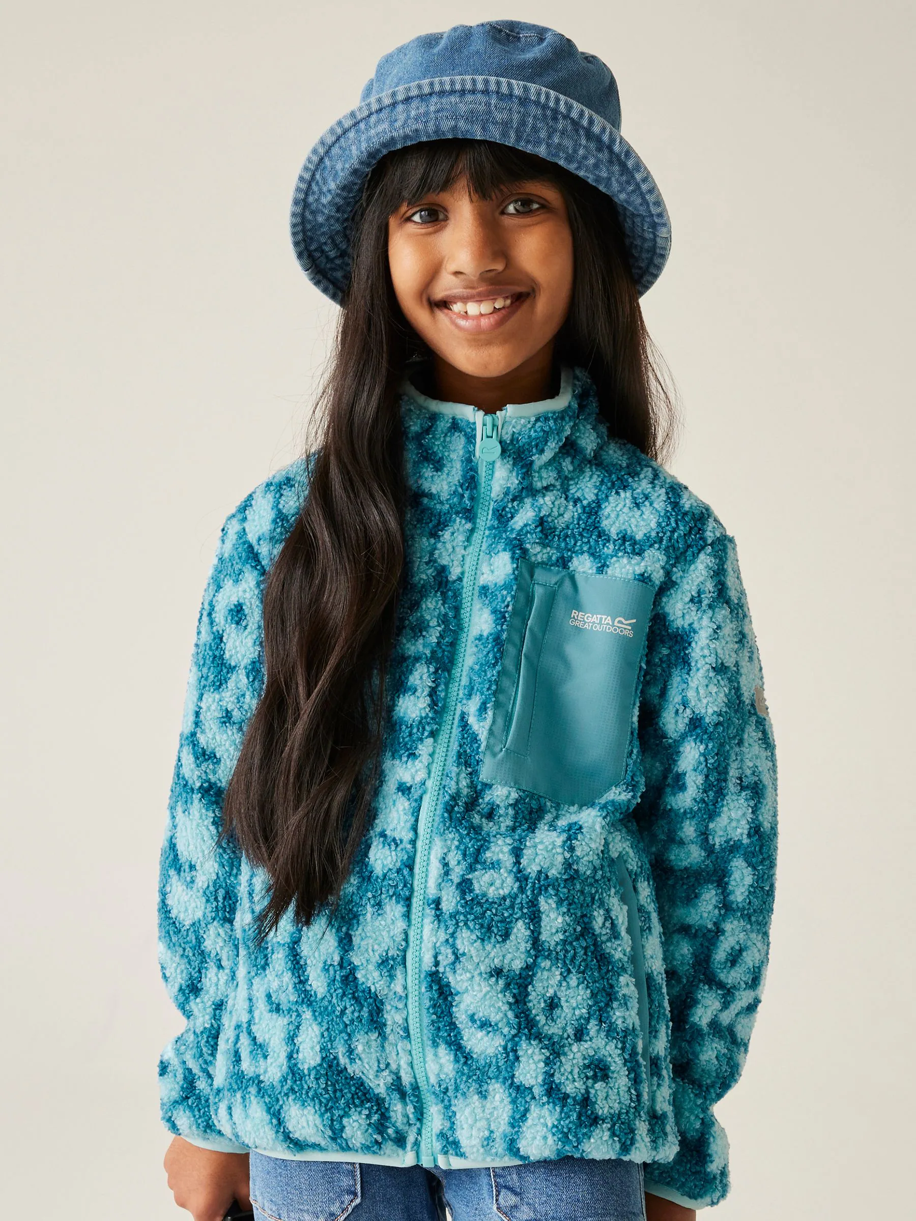 Blauw - Regatta Junior Frankie warme fleece met volledige rits