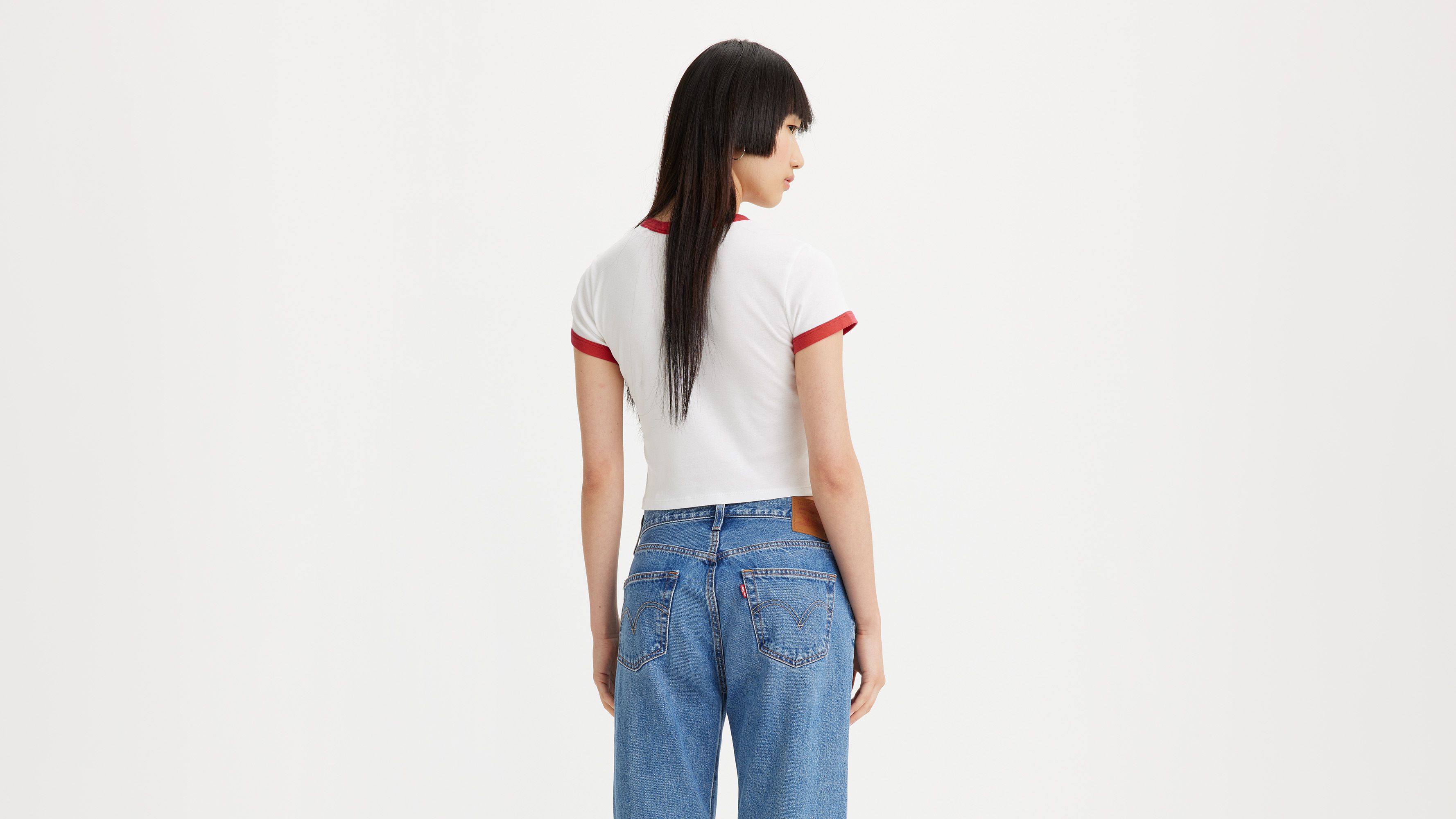 T-shirt graphique Ringer Mini - Wonky Batwing Cloud Dancer - Blanc