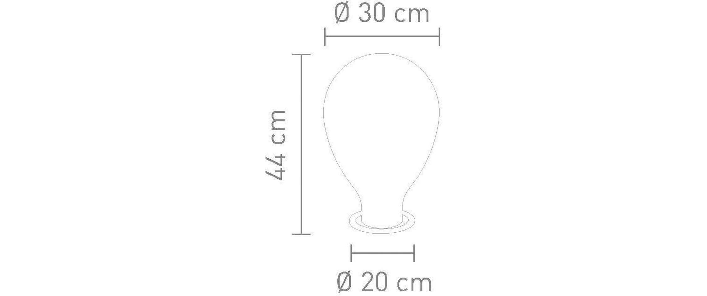 Tischleuchte Bolha 1x E27 44 cm, SmokeDimmbare Leuchte mit E27 Fassung