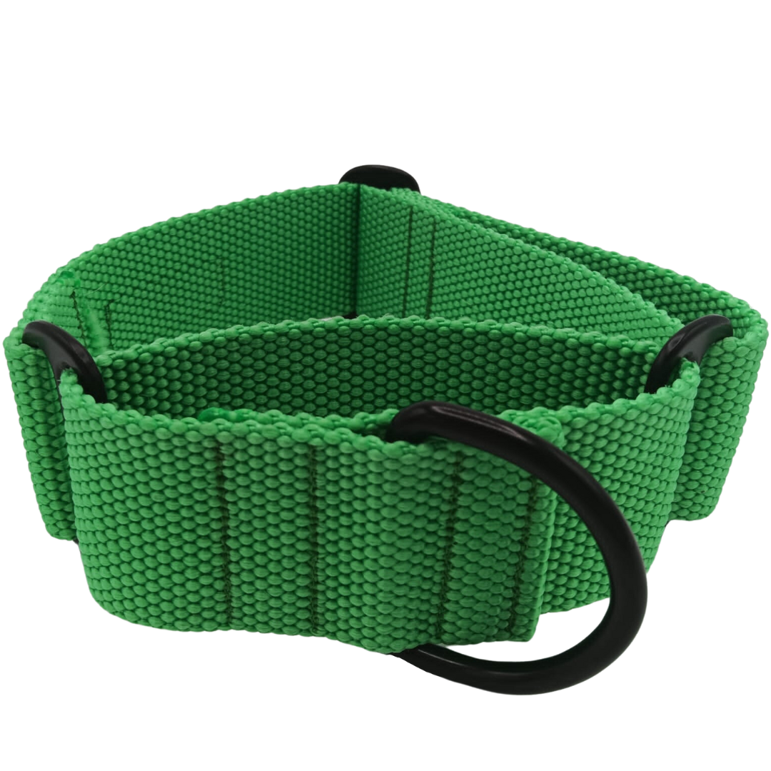 EGV - Coleira Martingale. Coleira artesanal para galgo, fabricada na Espanha (Verde)