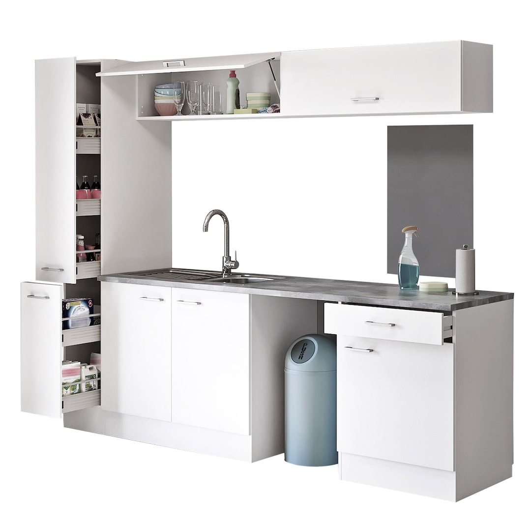 Spülenunterschrank Lucca Weiß/Grau
