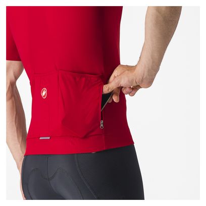 Maillot Manches Courtes Castelli Elements Rouge