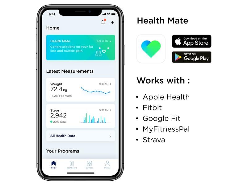 Withings Körperanalysewaage Body Weiss Diagnosewaage