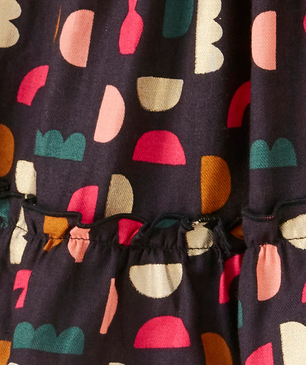 JUPE-SHORT À VOLANTS FILLE EN COTON ET IMPRIMÉ AVEC MOTIFS COLORÉS