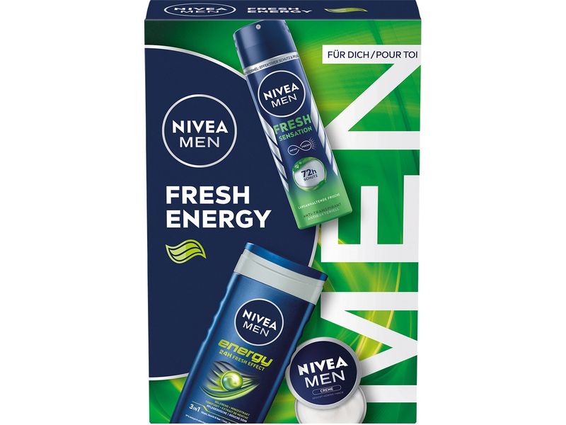 NIVEA MEN Geschenkset Fresh Energy 2024 Pflegeset für Männer