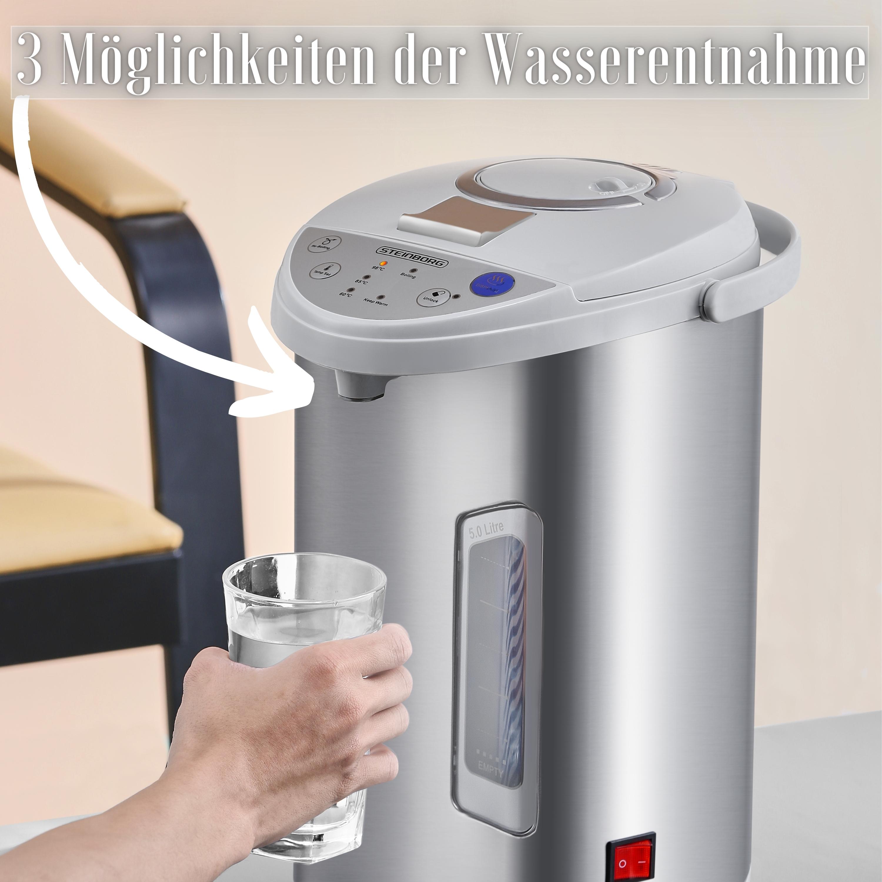 Steinborg Thermopot 5L Heißwasserspender 3 Temperaturstufen 680W