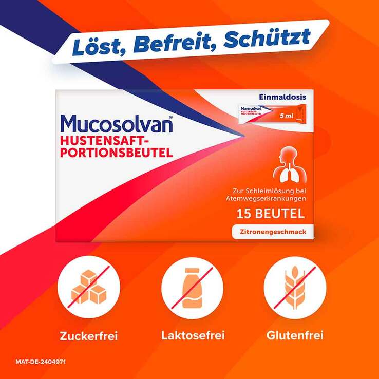 Mucosolvan Hustensaft-Portionsbeutel, 15X5 ml
