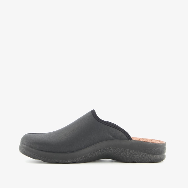 Fly Flot leren pantoffels zwart