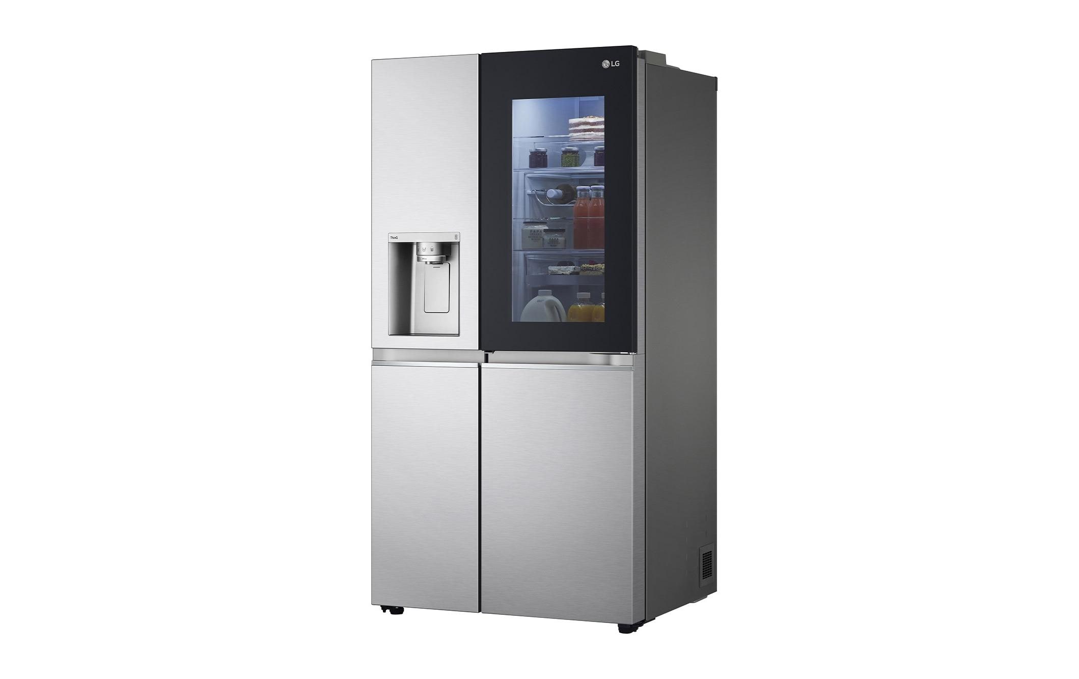 Foodcenter GSXV90BSDE Brushed Steel<br>Side by Side Kühlgerät mit Fenster und Innenbeleuchtung